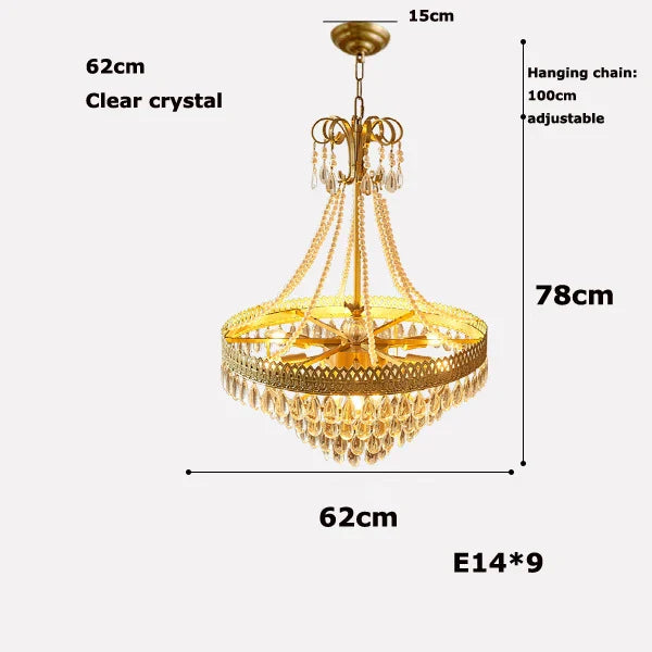 DecorBites™ Crystal Water Drop LED Ceiling Chandelier for Foyer and Entry Way