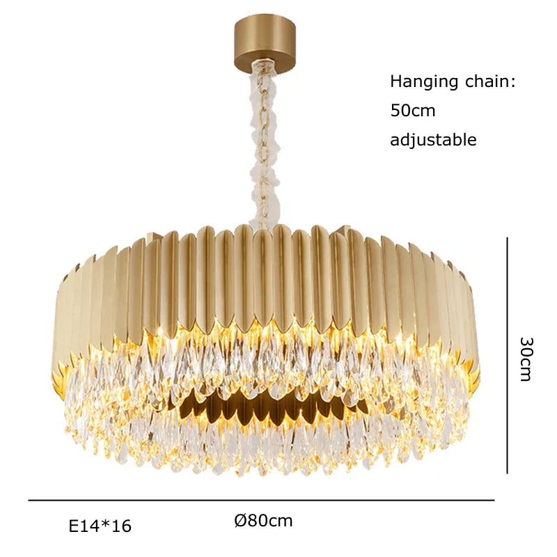 DecorBites™ Crystal Water Droplet Pendant Lights: Elegant LED Dimmable Lamps for Dining Room Foyer