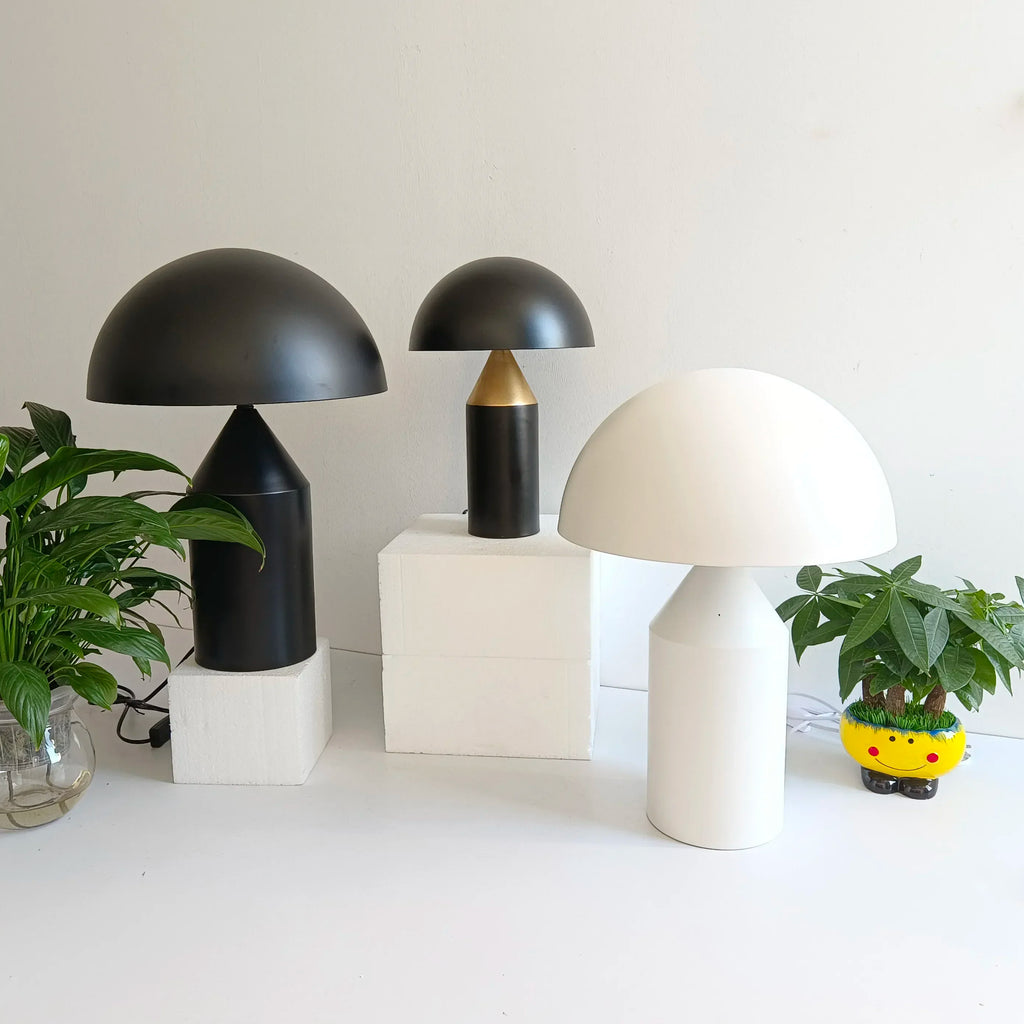 DecorBites™ Iron Mushroom Table Lamp: Minimalist Nordic Design for Home Decor & Lighting