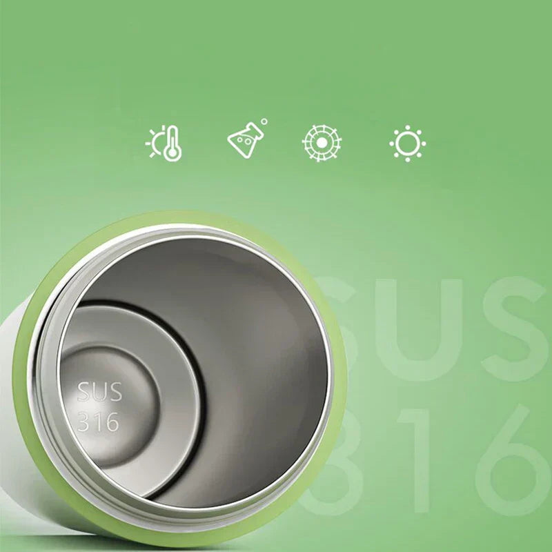 DecorBites™ Insulated 316 Stainless Steel Thermos Bottle - Keeps Drinks Hot/Cold - Stylish & Portable