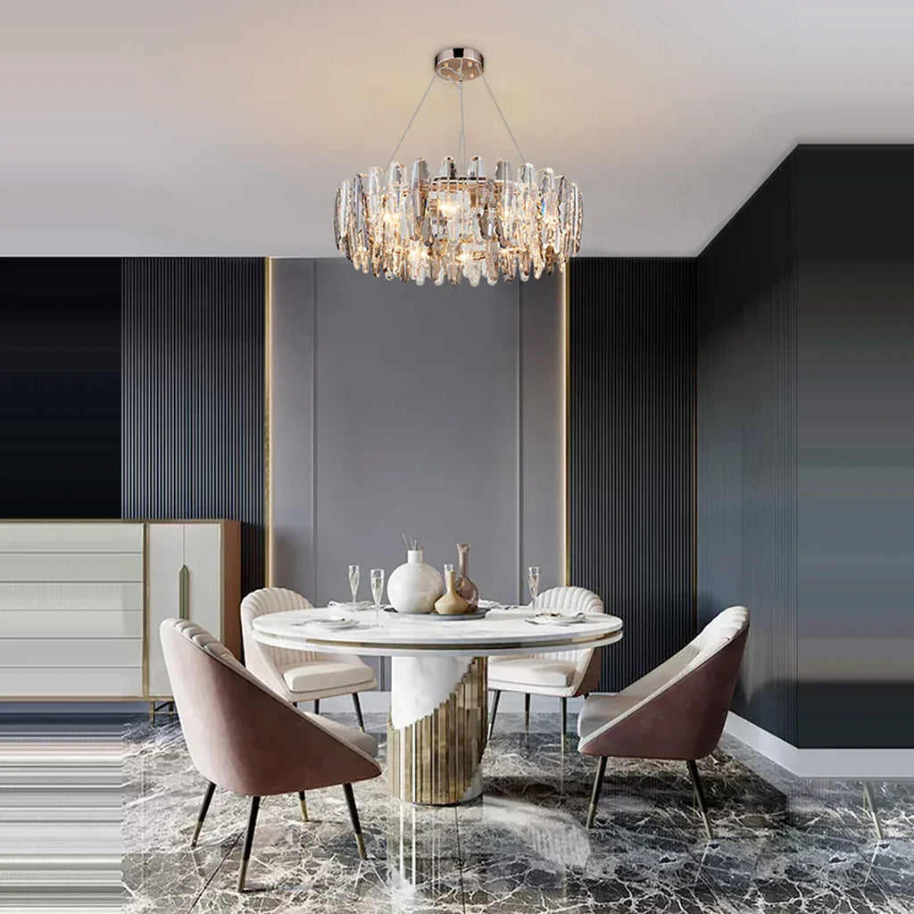 Lustre LED Leaf DecorBites™ : Éclairage de décoration moderne pour salon et escalier tournant duplex