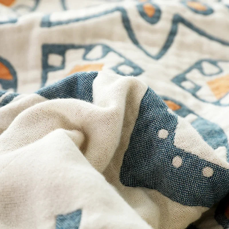DecorBites™ Cotton Nordic Throw Blanket - Soft Summer Quilt for Single/Double Beds - Boho Home Decor Cover