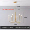 DecorBites™ ثريا ذهبية: إضاءة LED معدنية على الطراز الاسكندنافي الحديث لغرفة المعيشة والمطبخ والمطعم