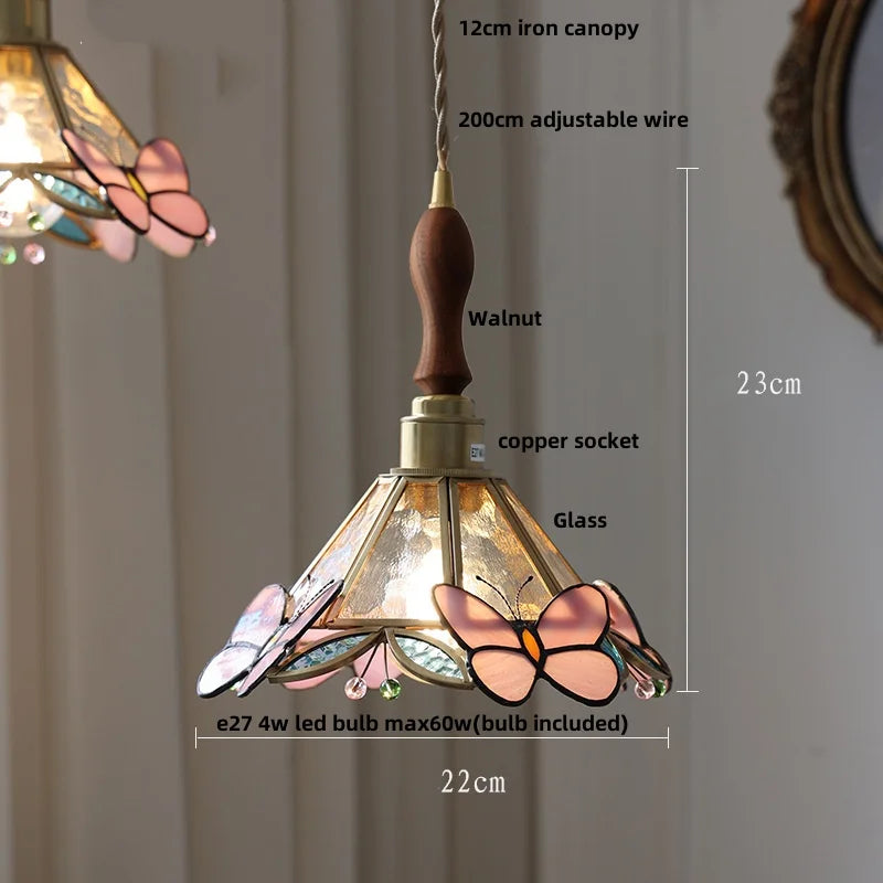 DecorBites™ Glass Brass Pendant Lamp Adjustable Wire LED Dining Room Kitchen Bar Balcony Decor