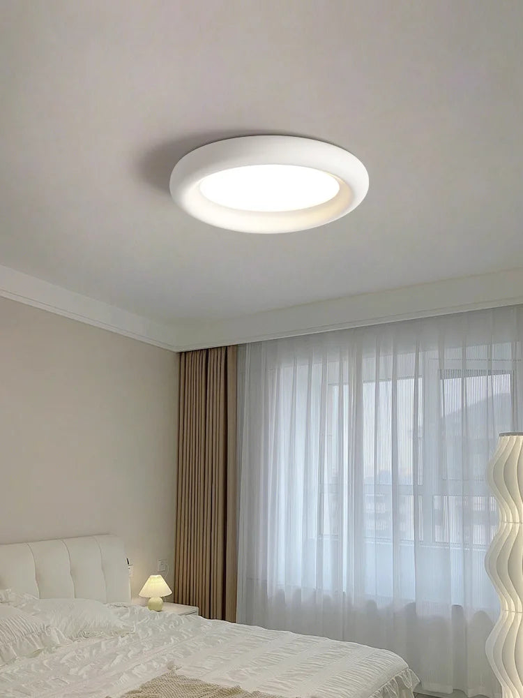 DecorBites™ Cream LED Ceiling Lamp for Girl's Room - Modern Minimalist Master Bedroom Lighting