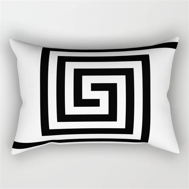 DecorBites™ Geometric Wave Line Waist Pillowcase Set