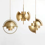 Nordic Art Deco Metal Pendant Light, White Black Gold