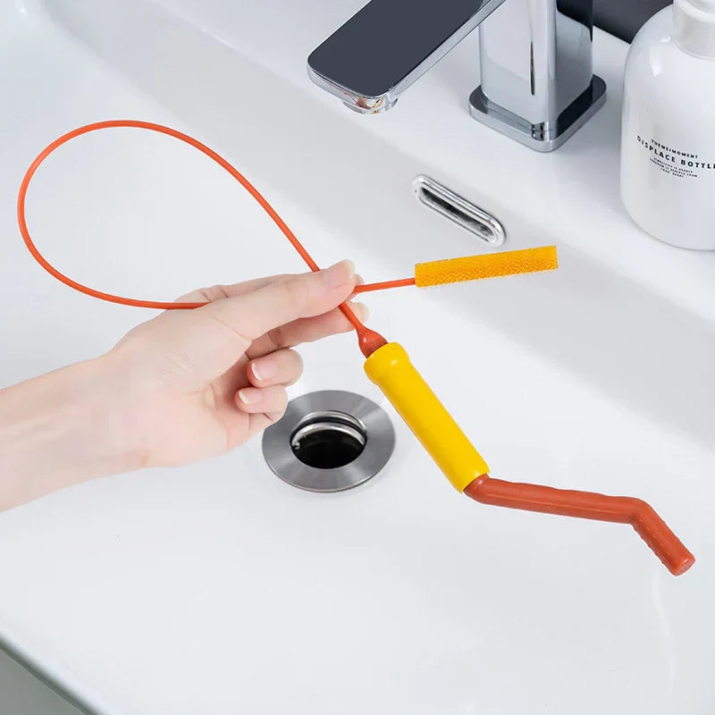 DecorBites™ Drain Cleaner Brush with Rotating Handle – Clog Remover Tool