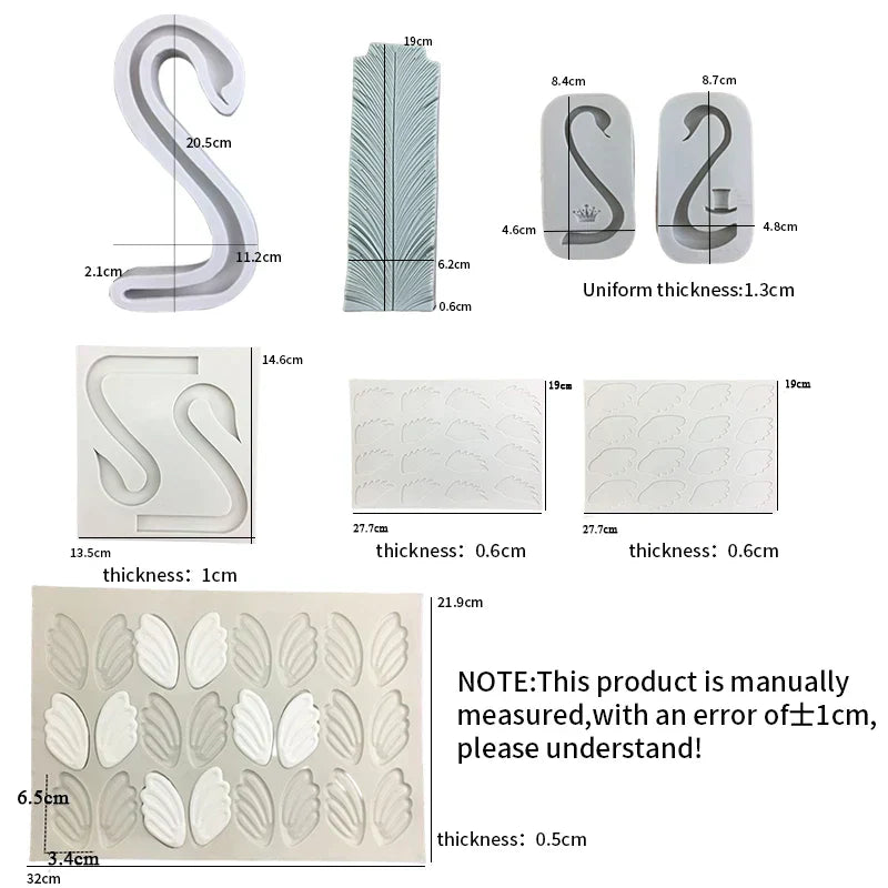 DecorBites™ 3D Wings Cake Mold Swan Neck Decoration Silicone - Kitchen Accessories