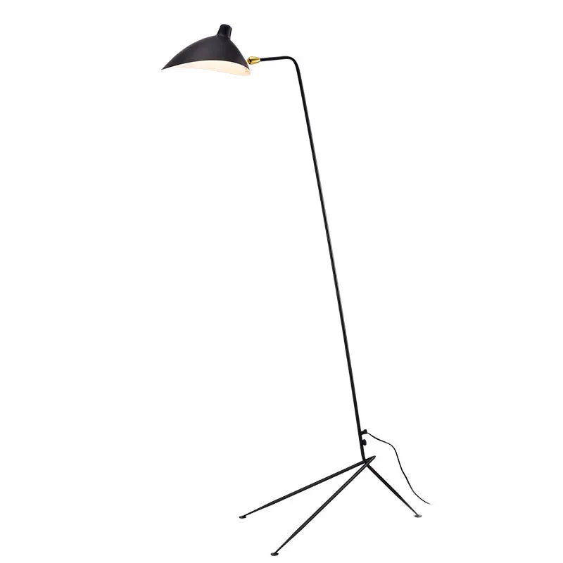DecorBites™ Black Metal Floor Lamp, Rotatable Lampshade for Parlor Bedroom Reading Lighting.