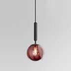 Nordic Glass Pendant Light With Painted Iron Finish