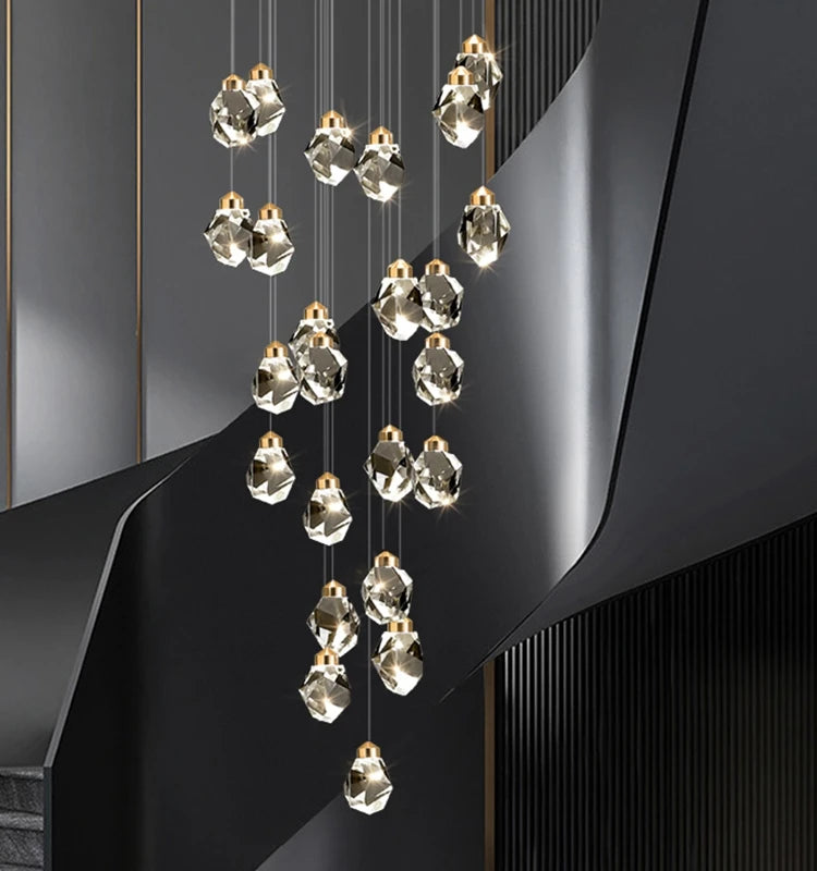 Modern K9 Crystal Linear Pendant Light