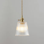 Vintage Nordic Striped Glass Pendant Light