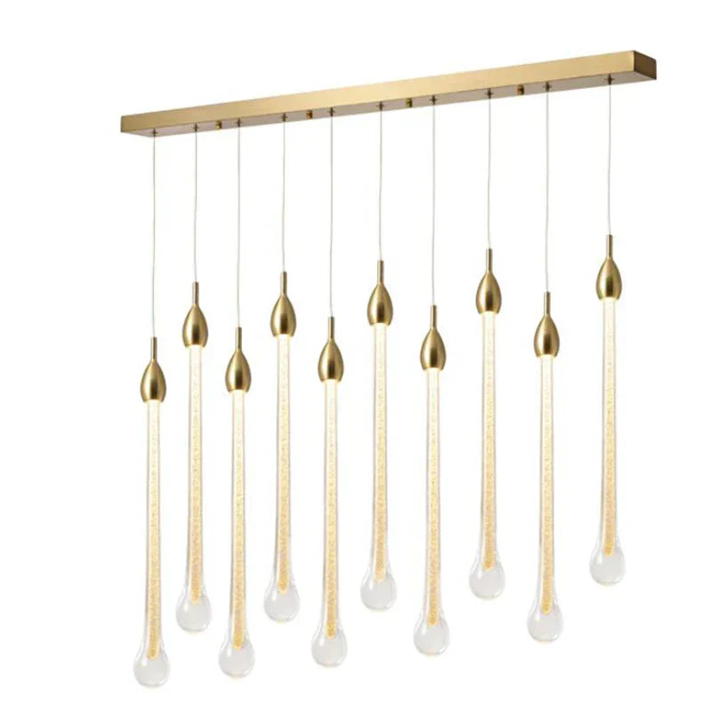 DecorBites™ 3W Round Stairs LED Chandelier: K9 Crystal, Metal Fixture, DIY Lamp for Villa