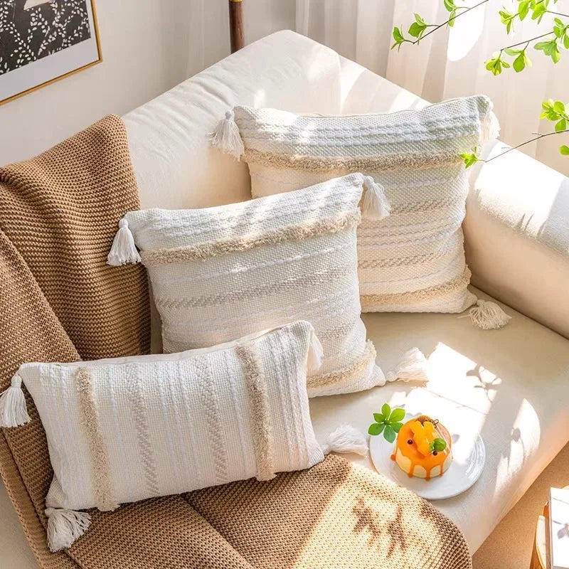 DecorBites™ غطاء وسادة بتصميم شرابات من الدانتيل ومزخرف لكرسي المكتب/الأريكة