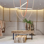 Contemporary Leather Belt Dimmable LED Pendant Light