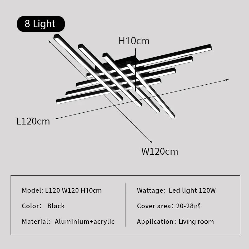 DecorBites™ مصباح سقف LED خطي لغرفة المعيشة وغرفة النوم