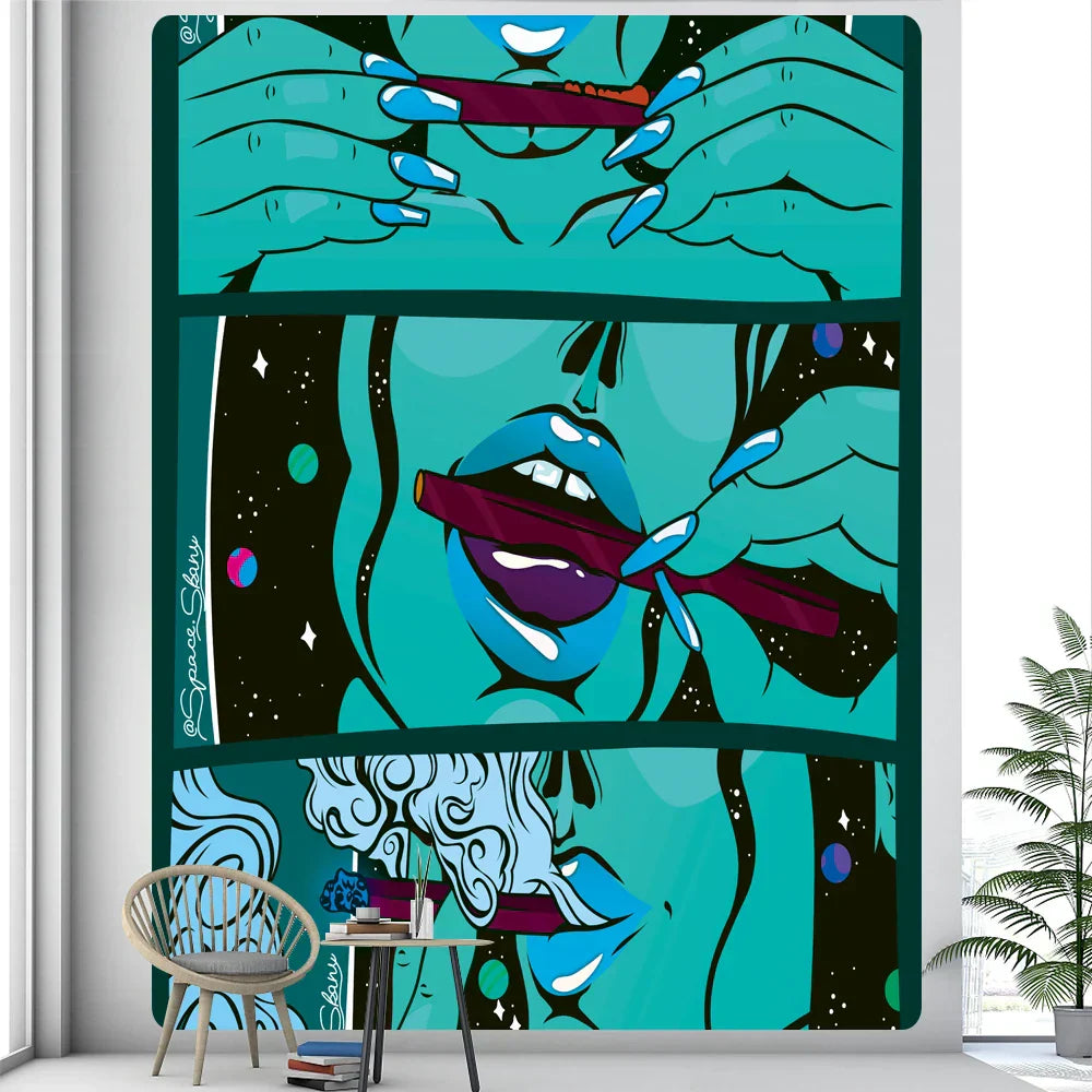 DecorBites™ Abstract Woman Tarot Card Tapestry Wall Hanging for Boho Room Decor