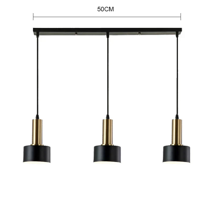 DecorBites™ مصباح معلق LED ذهبي E27 ثريا Nordic لغرفة المعيشة وغرفة النوم الداخلية