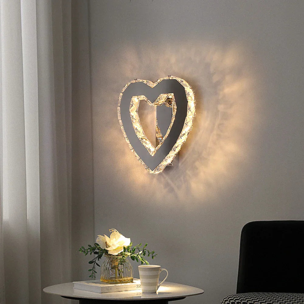 DecorBites™ Crystal LED Wall Lamp Modern Cloakroom Bedside Luster for Luxurious Living Spaces