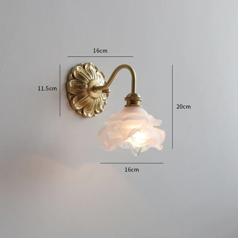 DecorBites™ Frosted Glass LED Wall Light Switch Socket Copper Lampara Pared