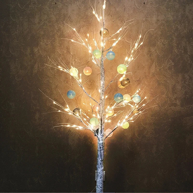 DecorBites™ LED White Birch Tree Table Lamps for Home Holiday Decor, Party, Wedding
