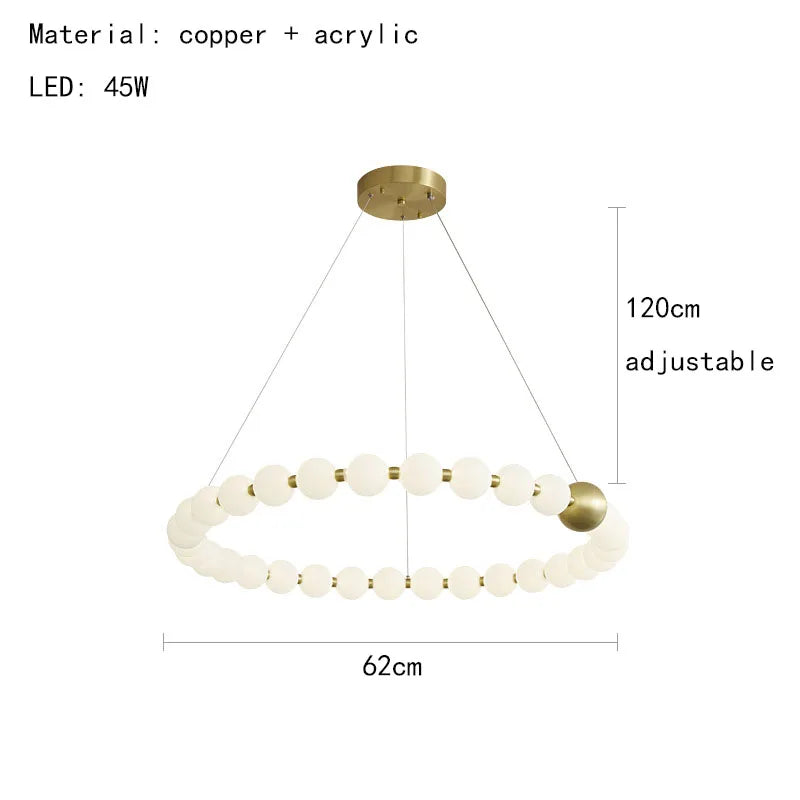 DecorBites™ Acrylic LED Chandelier: Modern Living Room Pendant Lamp
