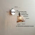 DecorBites™ Clear Glass LED Wall Lamp Pull Chain Switch Modern Up Down Rotatable Stair Light Fixtures