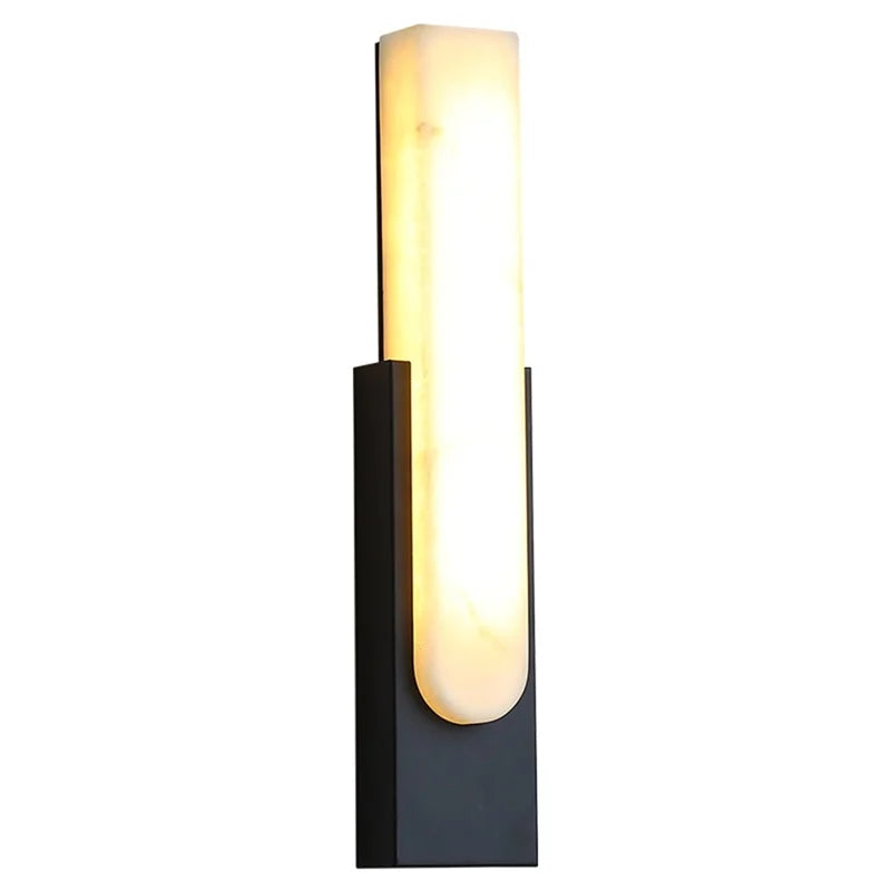 DecorBites™ Grey Marble LED Wall Sconce: Nordic Style Metal Bedside Lamp