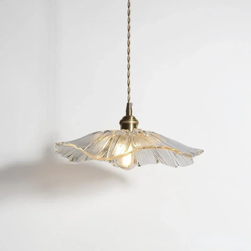 Vintage Flower Glass Pendant Light Fixture