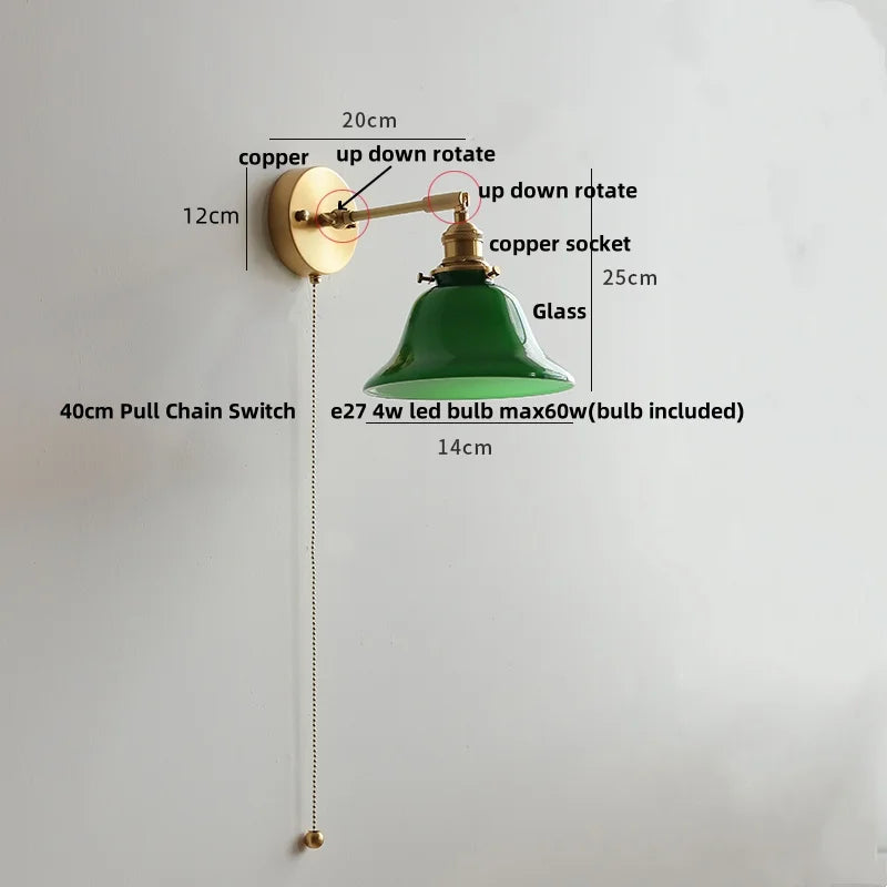 DecorBites™ Clear Glass LED Wall Sconce Rotate Up Down, Perfect for Dining Room, Bathroom