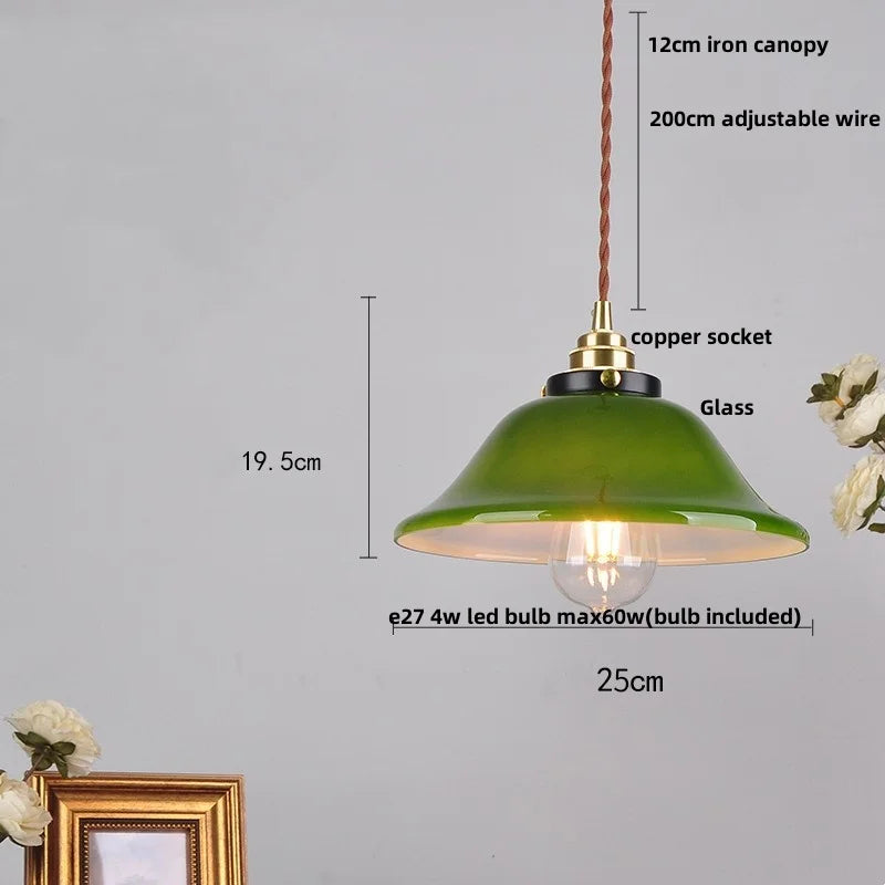 مصباح معلق DecorBites™ LED زجاجي أخضر قابل للتعديل - إضاءة معلقة عصرية على الطراز الاسكندنافي