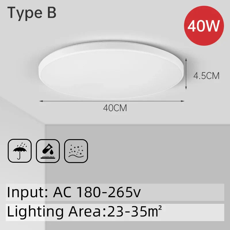 مصباح لوح الثريا السقفية LED من DecorBites™ لإضاءة ديكور المنزل