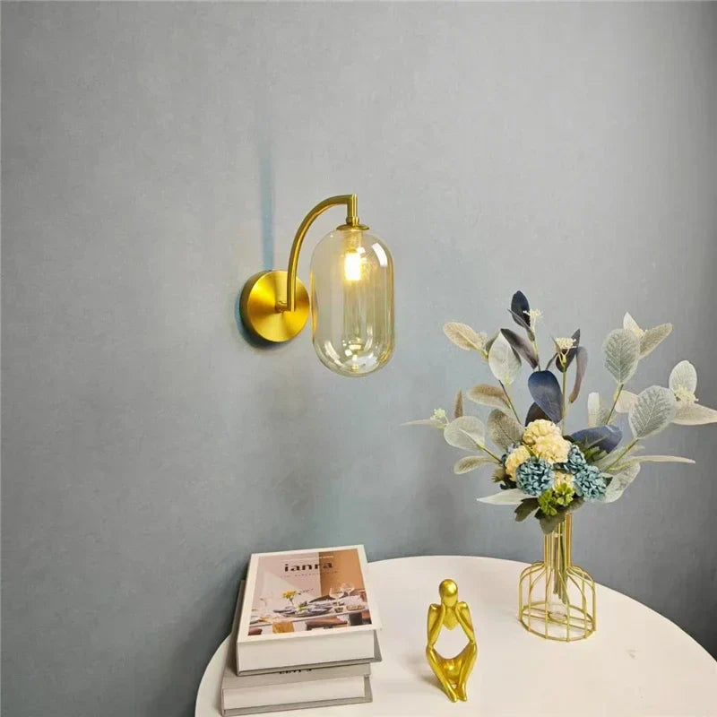 DecorBites™ Glass Ball LED Wall Sconce for Living Bedroom Dining Kitchen - Minimalist Design