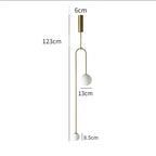 Nordic Glass Globe Pendant Light in Gold or Black
