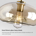 Nordic Glass Loft Pendant Light With Iron Finish