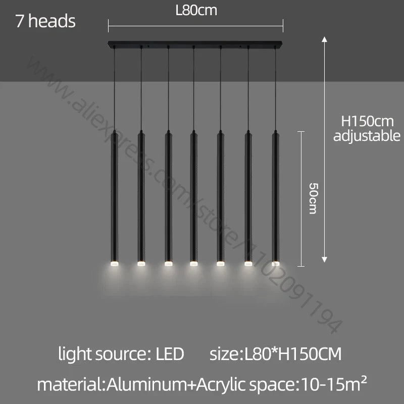 DecorBites™ Glossy Cylindrical Chandelier for Bar, Restaurant, Bedside, and Company Front Desk