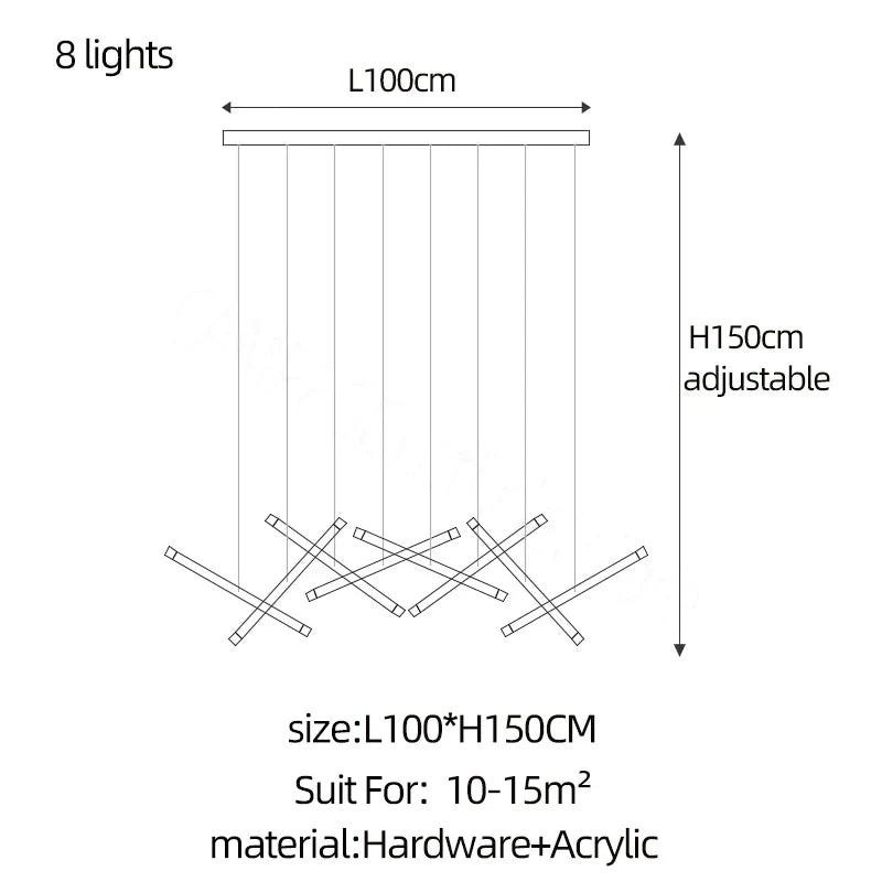 DecorBites™ LED Chandelier: Luxury Indoor Lighting for Living Room, Hall, Staircase