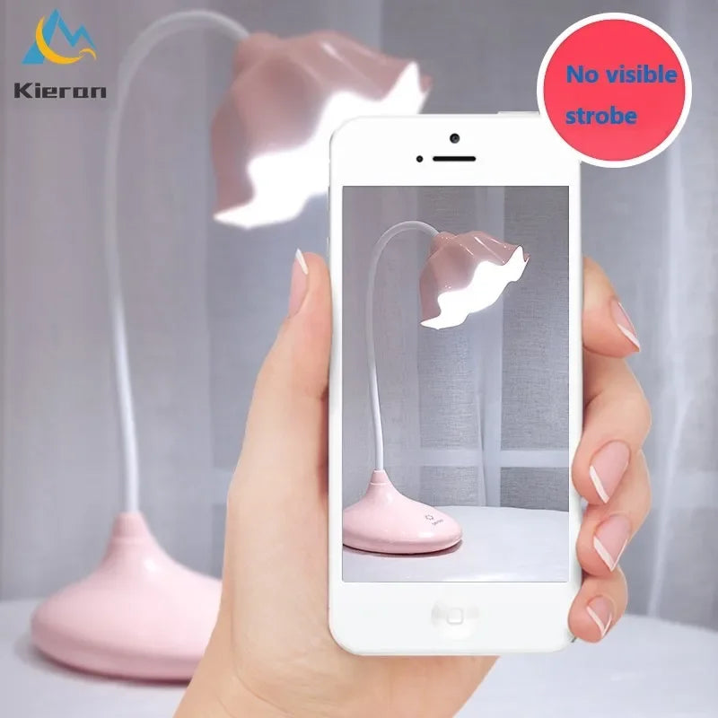 مصباح أرضي لوتس DecorBites™: مصباح مكتب LED حديث لغرفة النوم والدراسة وغرفة المعيشة