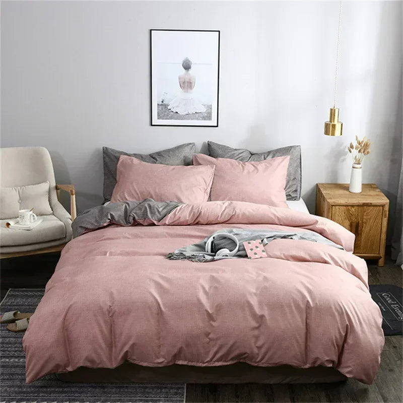 DecorBites™ Grain Pattern Double Duvet Cover Set for King & Queen Size Beds