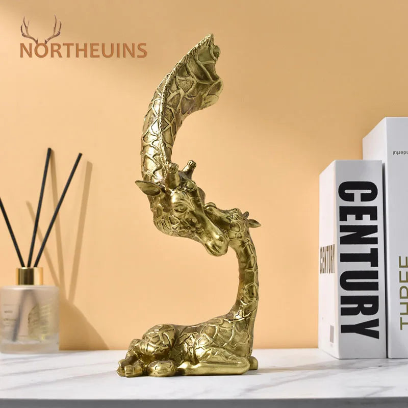 DecorBites™ Abstract Resin Giraffe Figurines Home Office Decor Ornament Art Collection