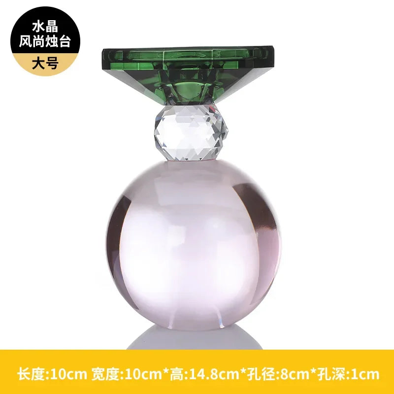 DecorBites™ Crystal Candle Holder: Elegant Table Centerpiece for Romantic Events & Home Decor