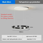 Modern Ring LED Pendant Light in Black or White