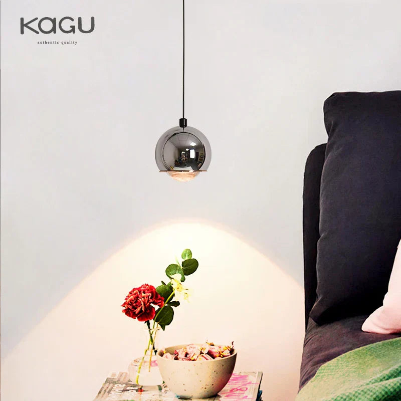 DecorBites™ Gold Metal Luster Pendant for Bedside & Kitchen Island - Minimalist LED Hanging Light