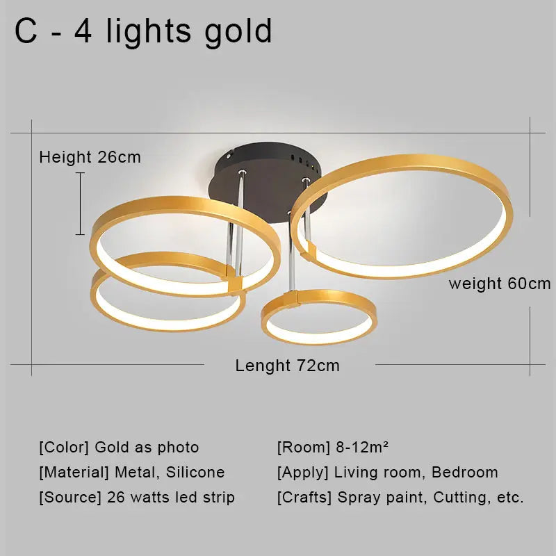 ثريا سقف LED DecorBites™ بجهاز تحكم عن بعد لغرفة المعيشة وغرفة النوم والمطبخ، لون أبيض