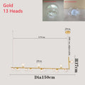 DecorBites™ Dual Glass Lamp Ceiling Chandelier LED Suspension Light for Dining and Kitchen