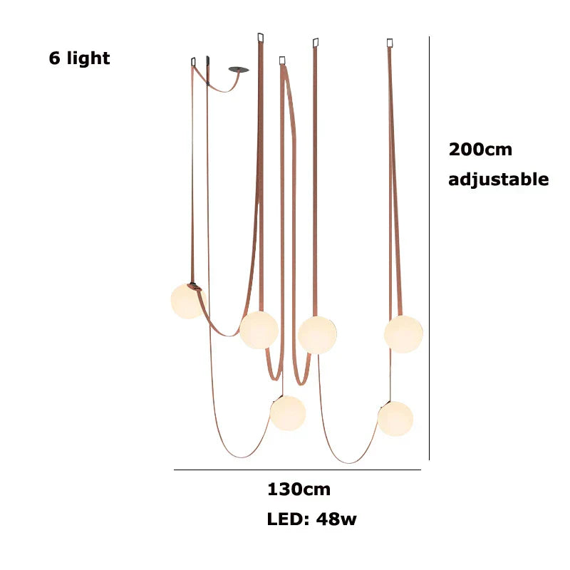 DecorBites™ Glass Ball Pendant Lamp for Loft Living Dining Room, LED Lighting