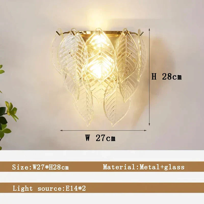 DecorBites™ ثريا أوراق الشجر الزجاجية الفاخرة لغرفة الطعام