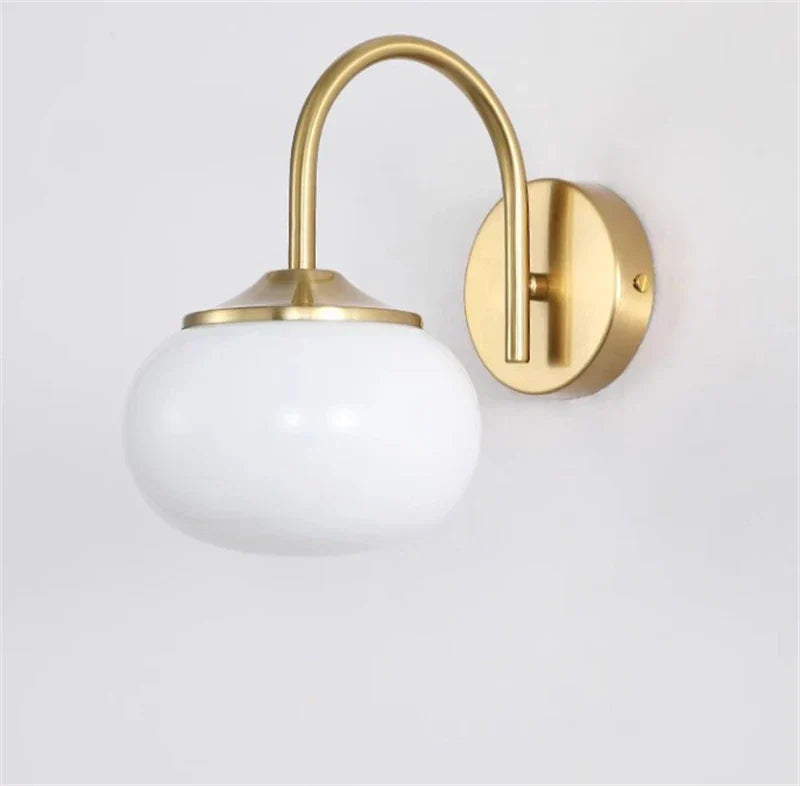 DecorBites™ Glass Ball Wall Lamp: Modern Pink & White Stylish Lighting Fixture for Living Room