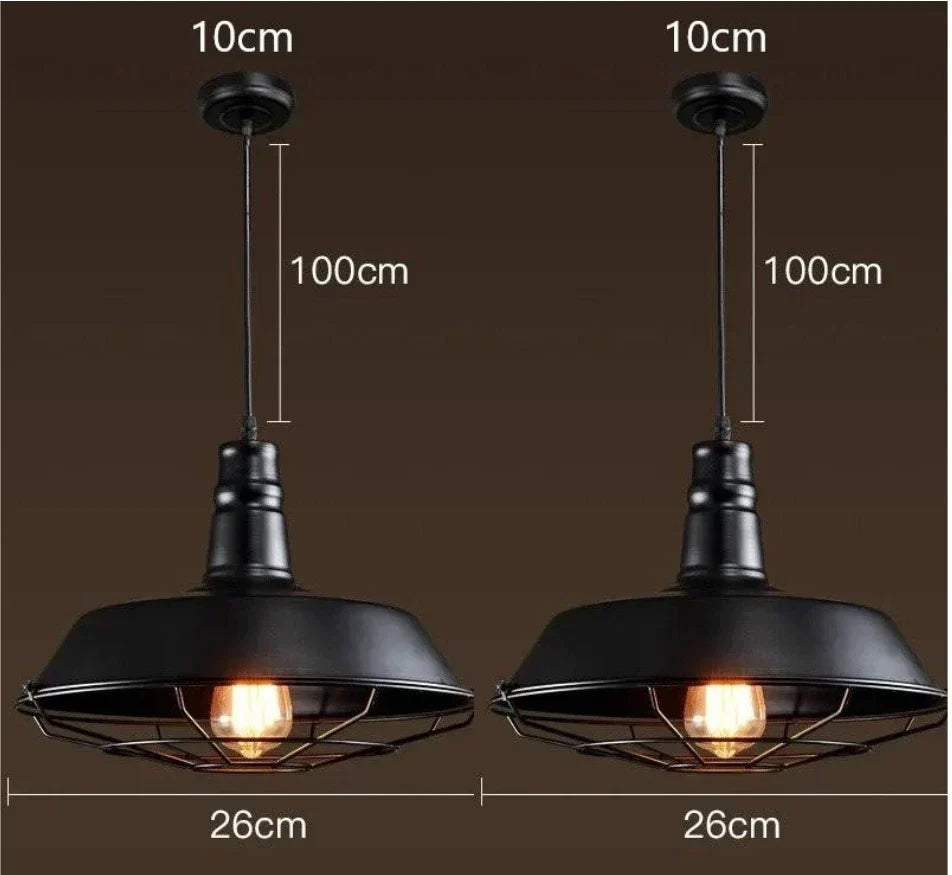 DecorBites™ Iron Pendant Lights: Rural Retro Personalized Pot Lid Chandelier